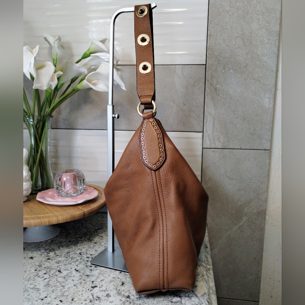 Michael Kors Karson Studded Large Leather Hobo Shoulder Bag - Picture 6 of 10